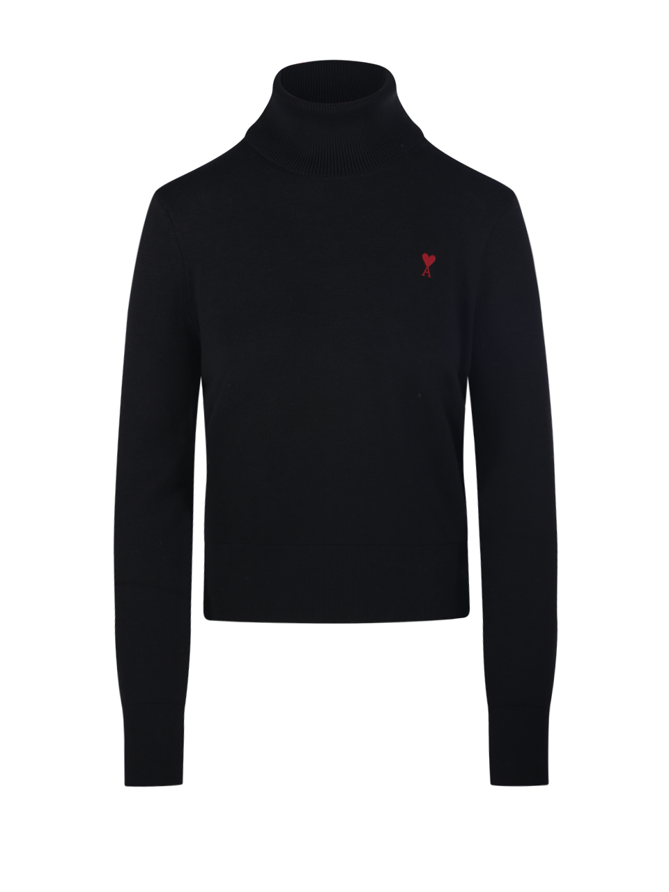 WOMAN AMI BLACK WOOL ADC TURTLE NECK SWEATER 