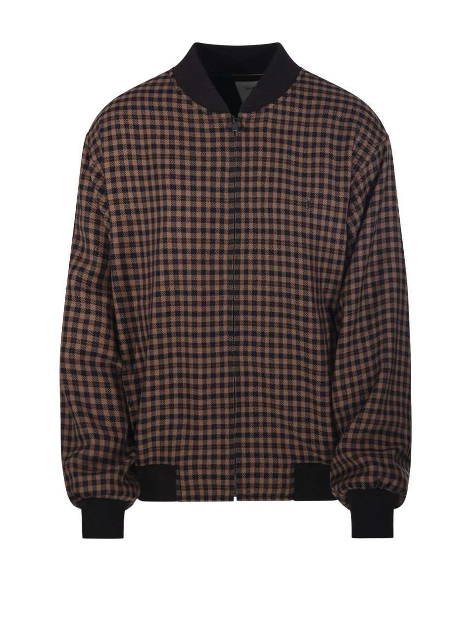 WOMAN SAINT LAURENT BROWN WOOL BLOUSON