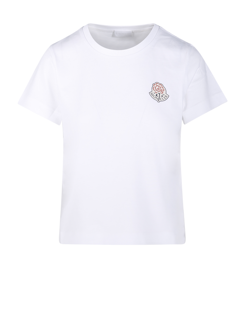 WOMAN MONCLER WHITE COTTON SS T-SHIRT