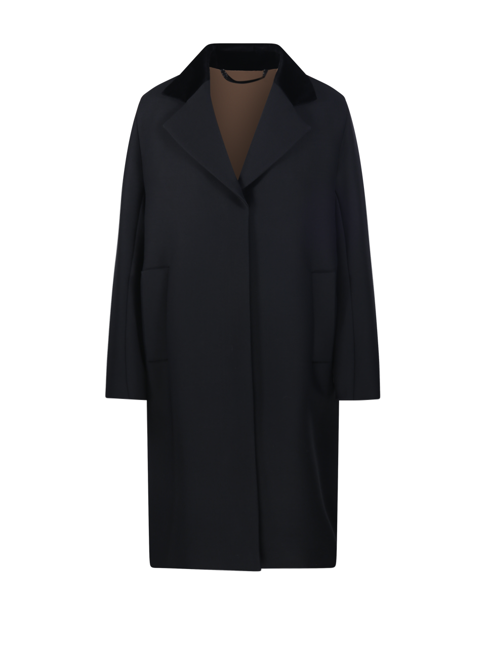 WOMAN MAXMARA ATELIER BLACK WOOL MAMMOLA COAT