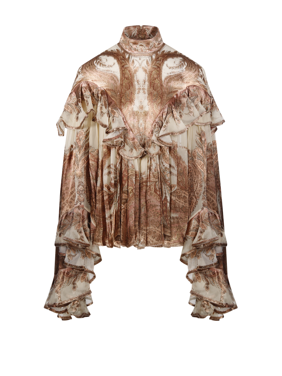 WOMAN ZIMMERMANN BEIGE VISCOSE HYPNOTIC BURNOUT BLOUSE