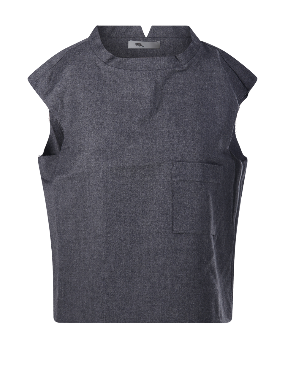 WOMAN SIBEL SARAL GREY VIRGIN WOOL EASY TOP