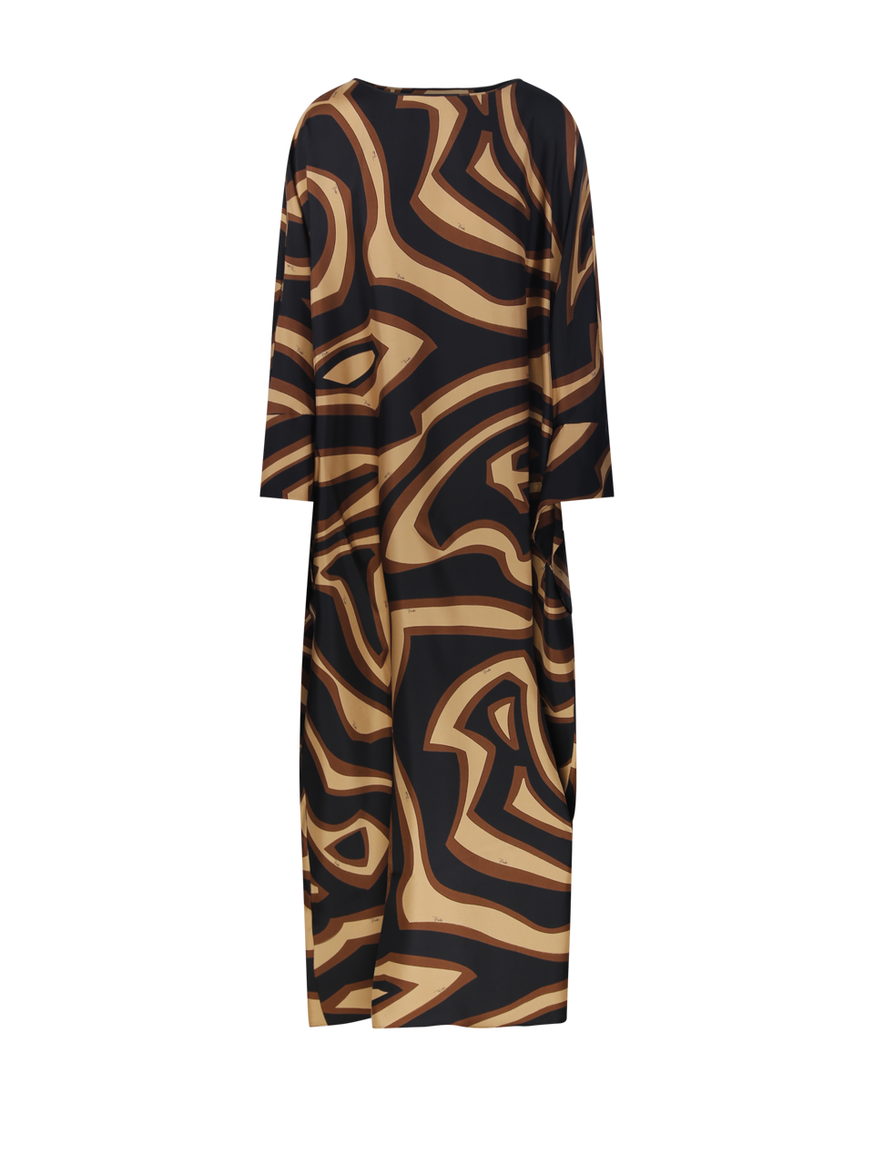 WOMAN EMILIO PUCCI BROWN SILK CAFTANO
