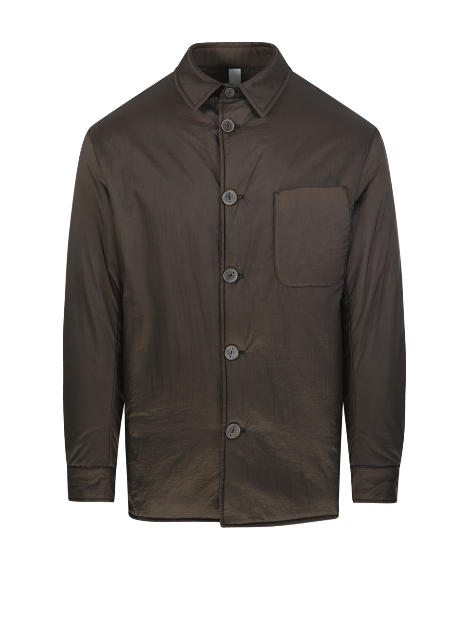 MEN HEVO BROWN NYLON BARIA SHIRT