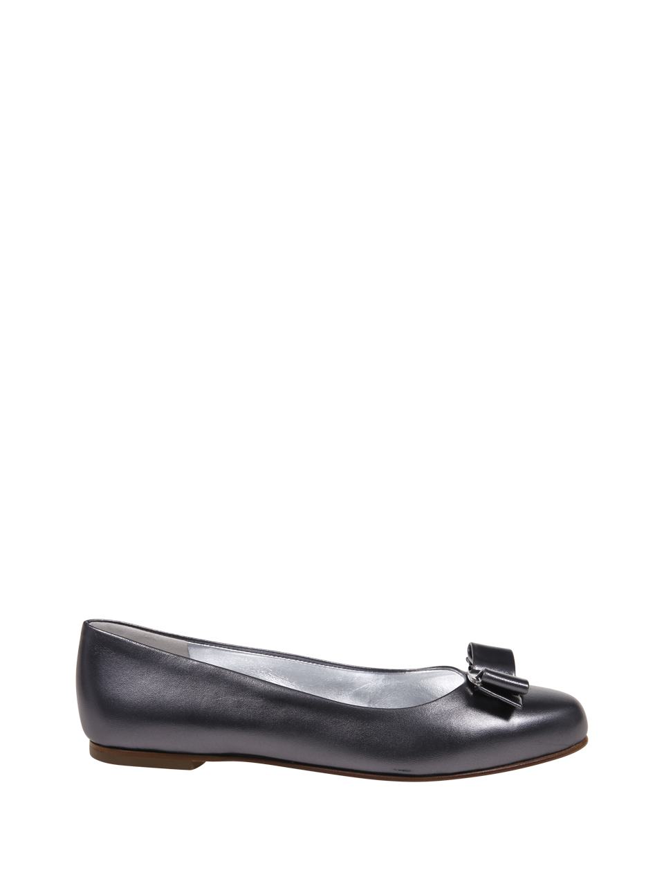 WOMAN FERRAGAMO DARK GREY LAMB LEATHER VARINA1 BALLERINA