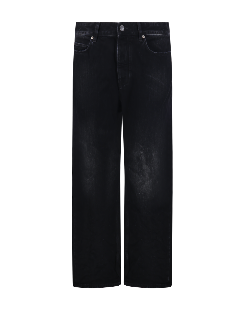 UOMO BALENCIAGA PANTALONI IN COTONE NERO RELAXED FIT 