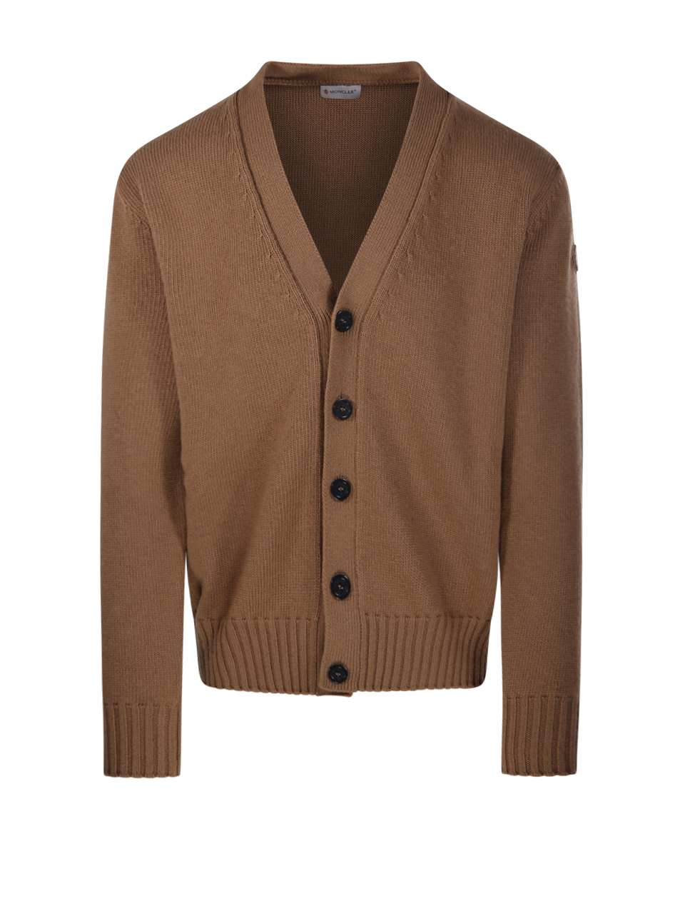 UOMO MONCLER CARDIGAN IN LANA VERGINE MARRONE