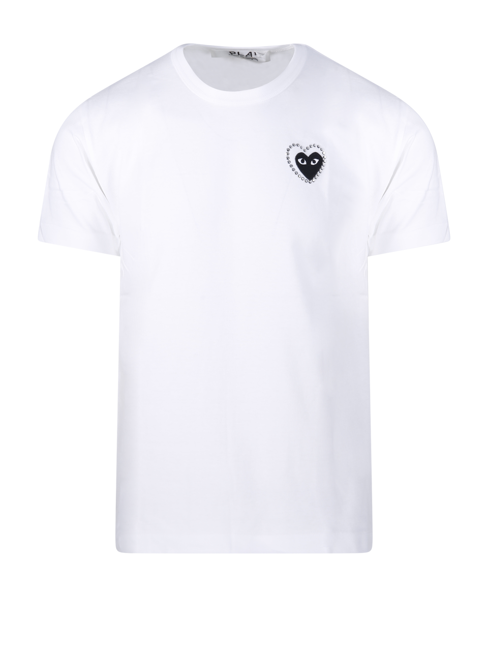 MEN COMME DES GARCONS PLAY WHITE COTTON T-SHIRT METALSTONE