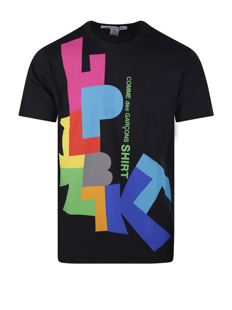 MEN COMME DES GARCONS SHIRT BLACK COTTON T-SHIRT