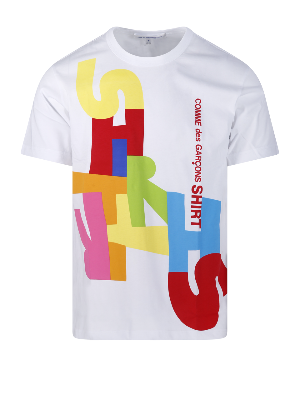 MEN COMME DES GARCONS SHIRT WHITE COTTON T-SHIRT