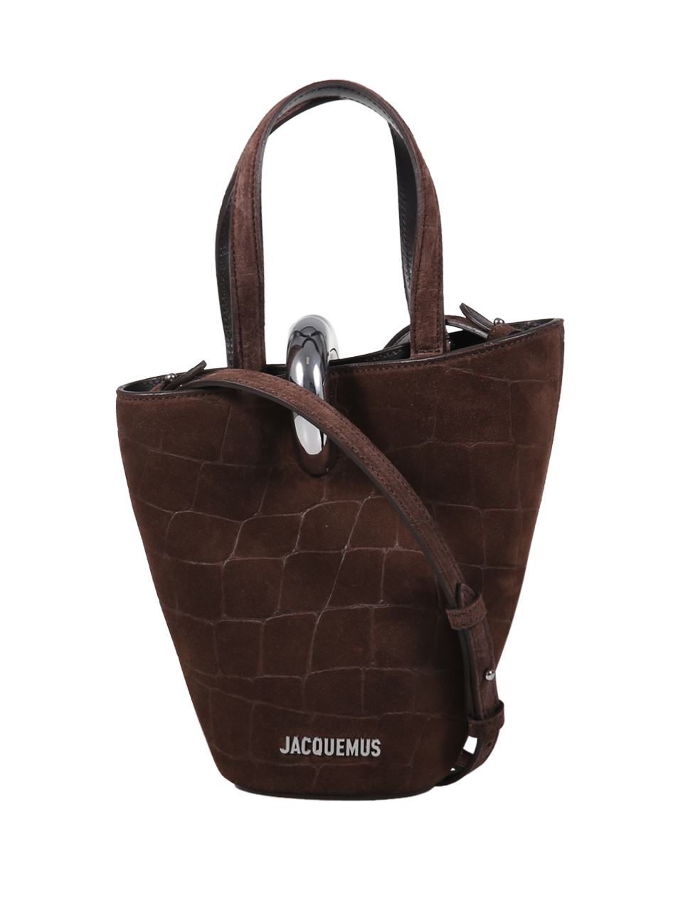 WOMAN JACQUEMUS BROWN CALF LEATHER LE PETIT BAMBOLA BAG