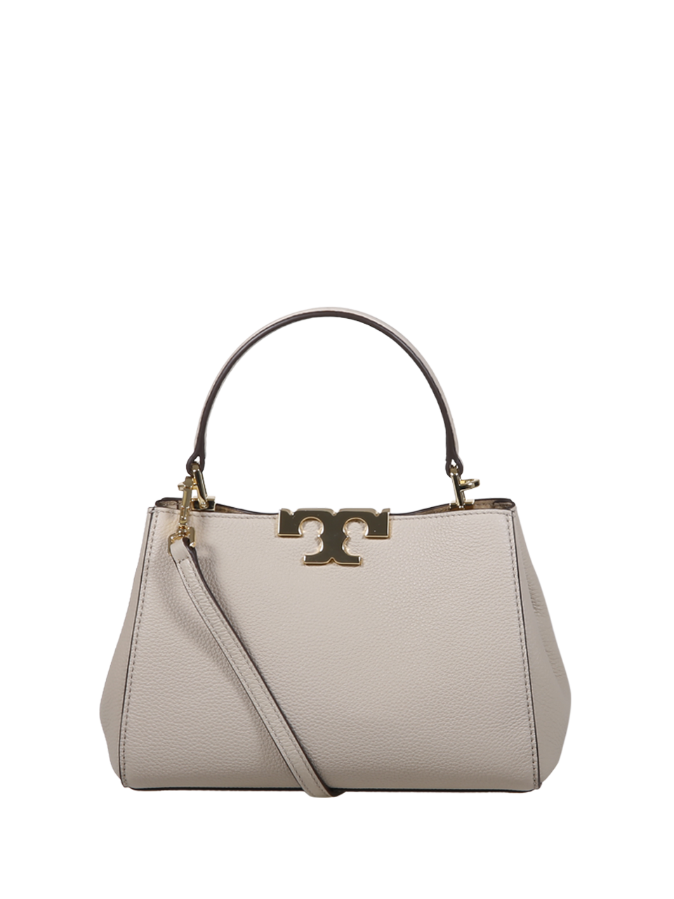 WOMAN TORY BURCH WHITE COW LEATHER ELEANOR PEBBLED MINI SATCHEL