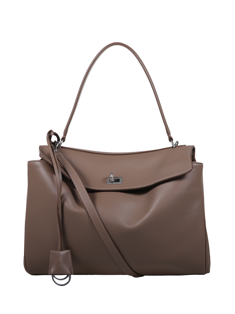 DONNA BALENCIAGA BORSA RODEO IN PELLE DI VITELLO MARRONE CON MANICO SUPERIORE M