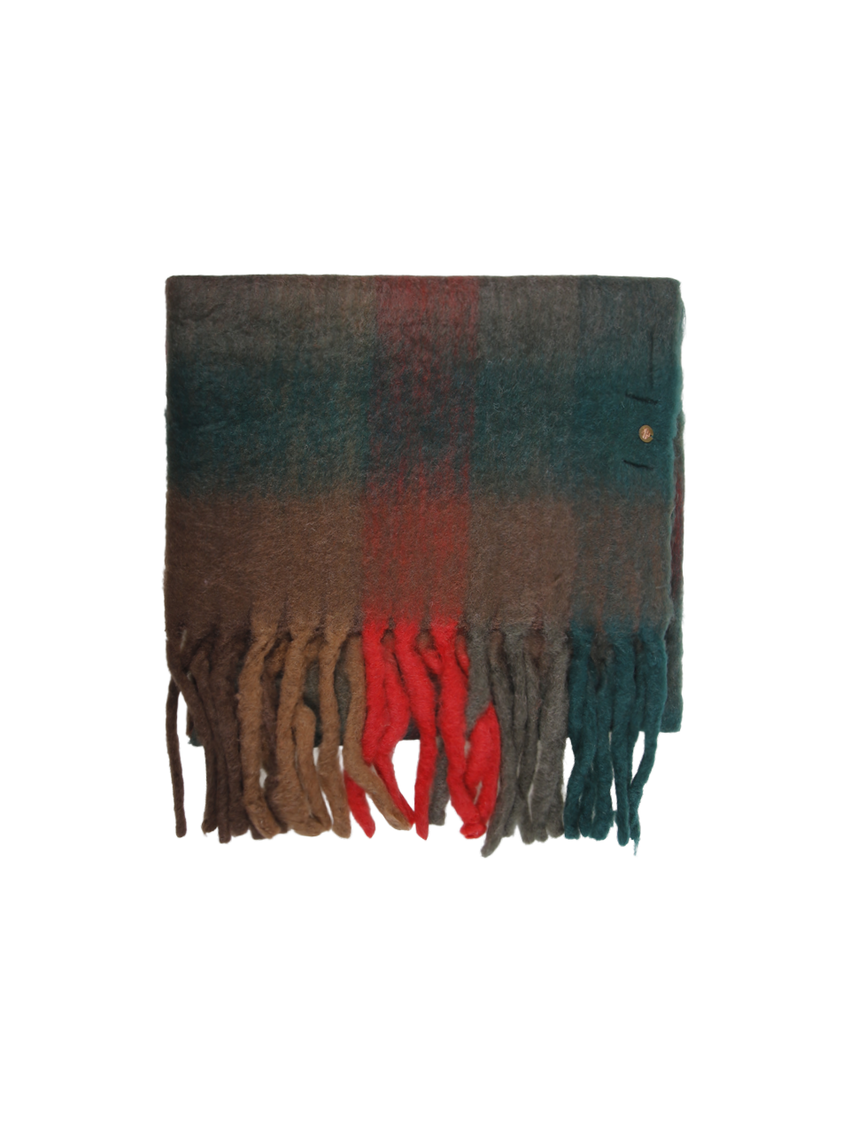 WOMAN ANTIK BATIK GREEN WOOL SCARVIS SCARF