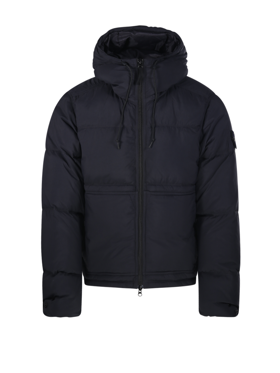 MEN STONE ISLAND BLACK POLYAMIDE SHORT DOWN JACKET 