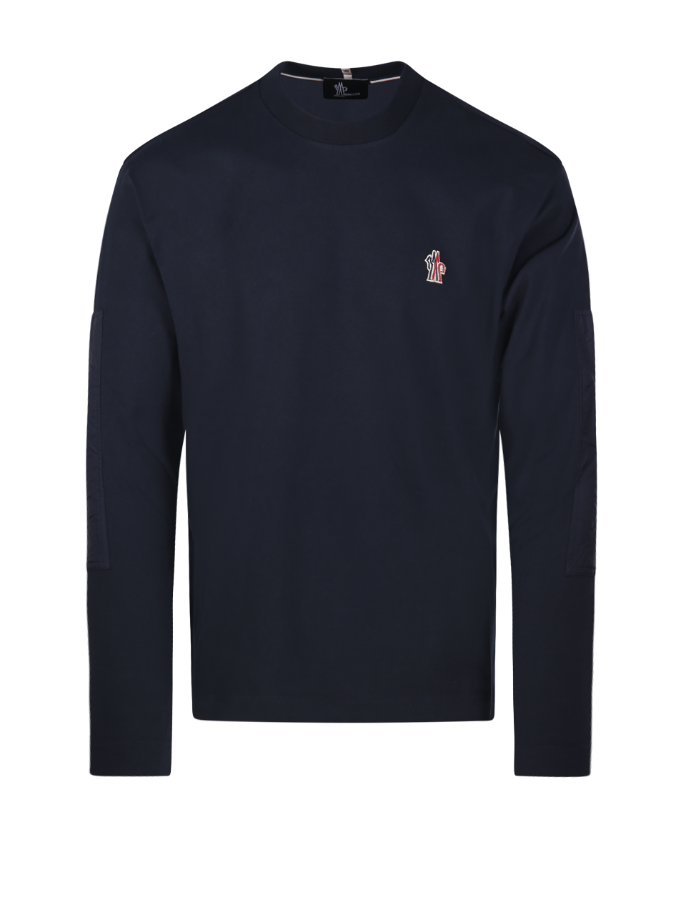 MEN MONCLER GRENOBLE BLUE COTTON LS T-SHIRT