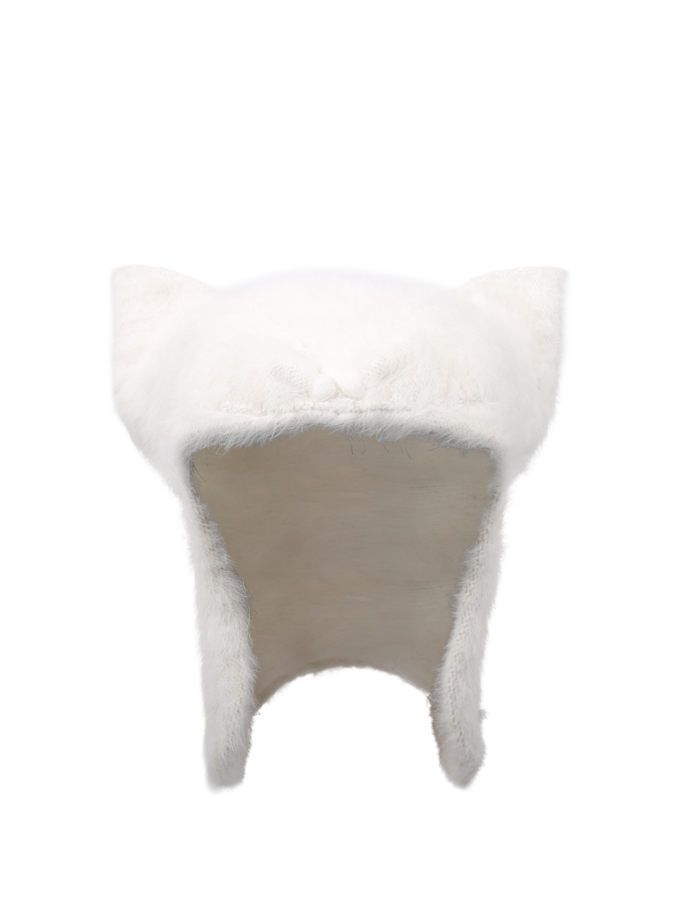 WOMAN YESEY WHITE WOOL PUSSICAT HAT