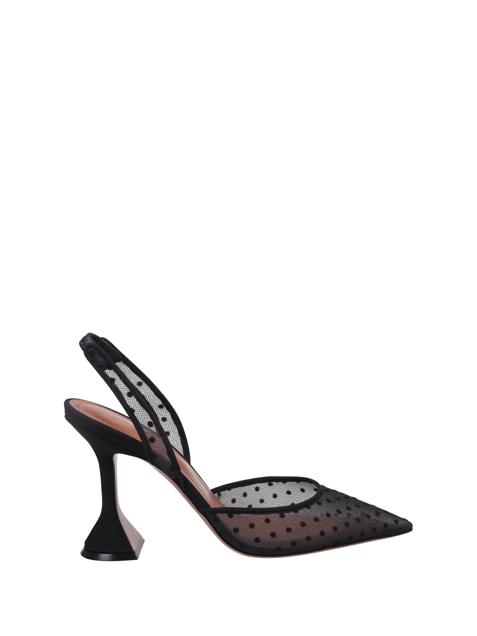 WOMAN AMINA MUADDI BLACK POLYAMIDE HOLLI LACE PUMP 