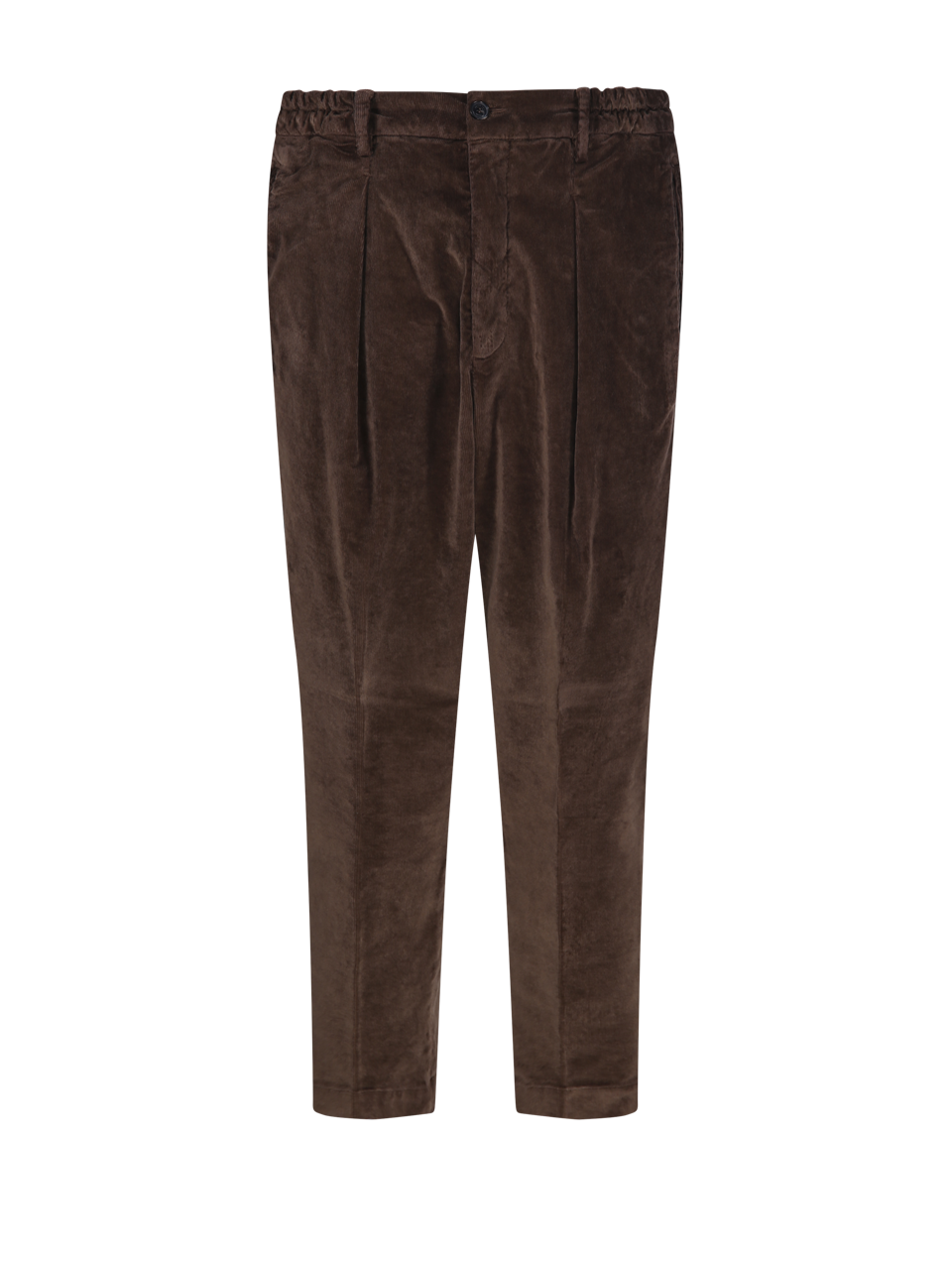 MEN ENTRE AMIS DARK BROWN COTTON COMFORT FIT PANT