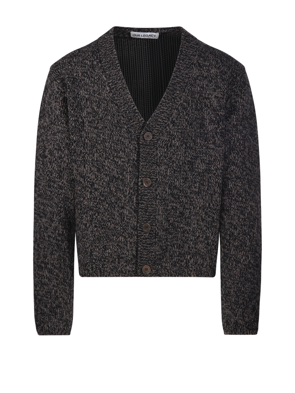 UOMO OUR LEGACY CARDIGAN ACADEMY IN LANA SUPERFINE MARRONE