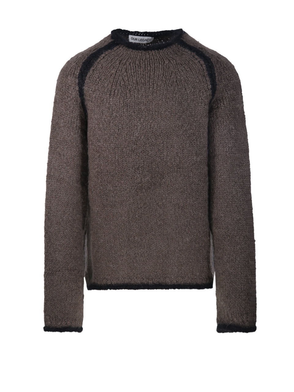 MEN OUR LEGACY GREY WOOL RIDER ROUNDNECK SWEATER