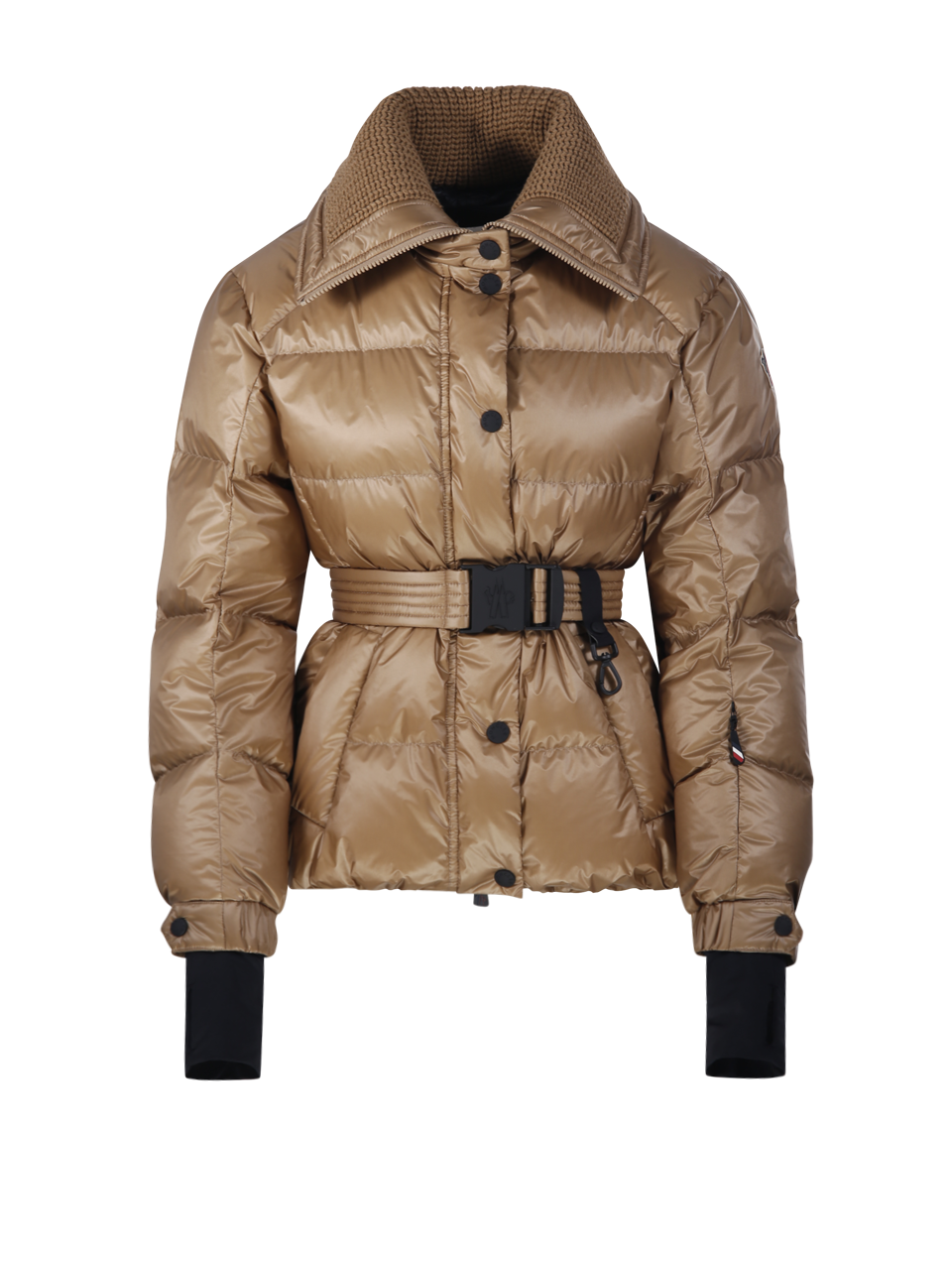 WOMAN MONCLER GRENOBLE BROWN POLYAMIDE BATAILLOUSE DOWN JACKET