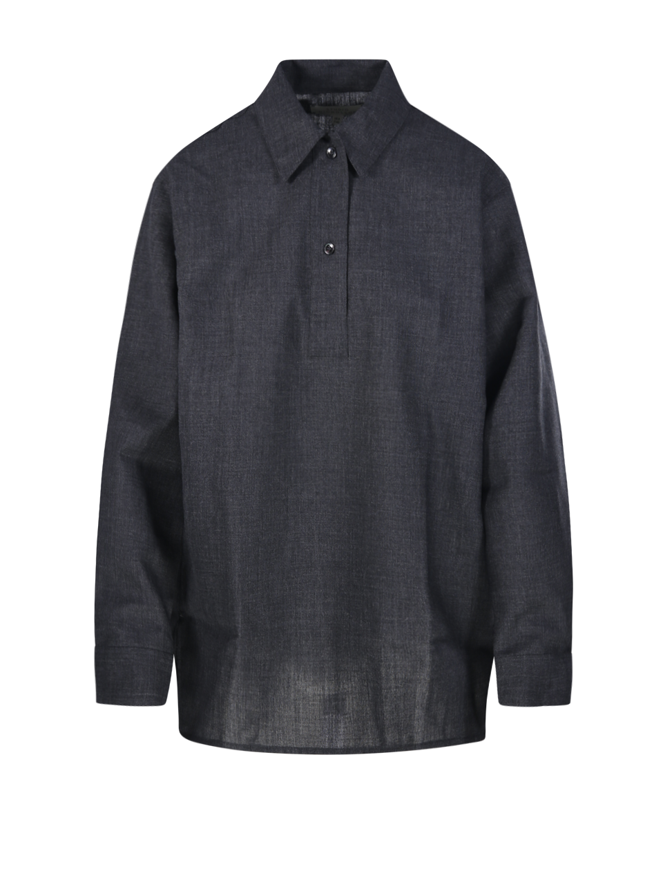 DONNA STUDIO NICHOLSON CAMICIA HALF PLACKET  GRIGIA IN LANA 