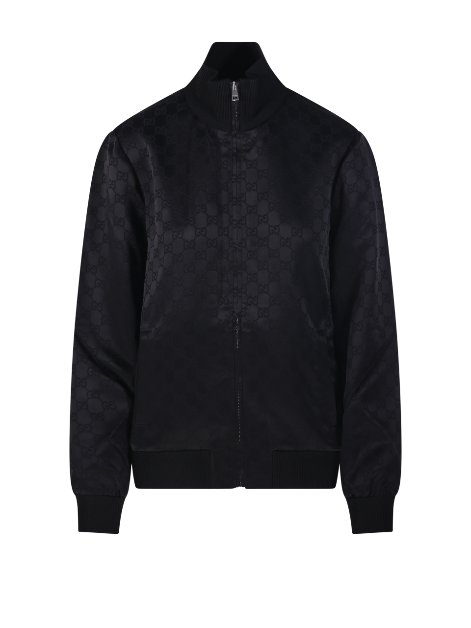 WOMAN GUCCI BLACK VISCOSE L/S ZIP JACKET