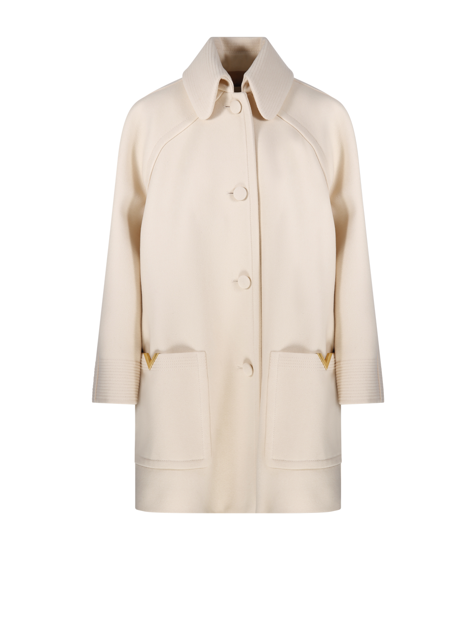 WOMAN VALENTINO NUDE VIRGIN WOOL DRAP COAT