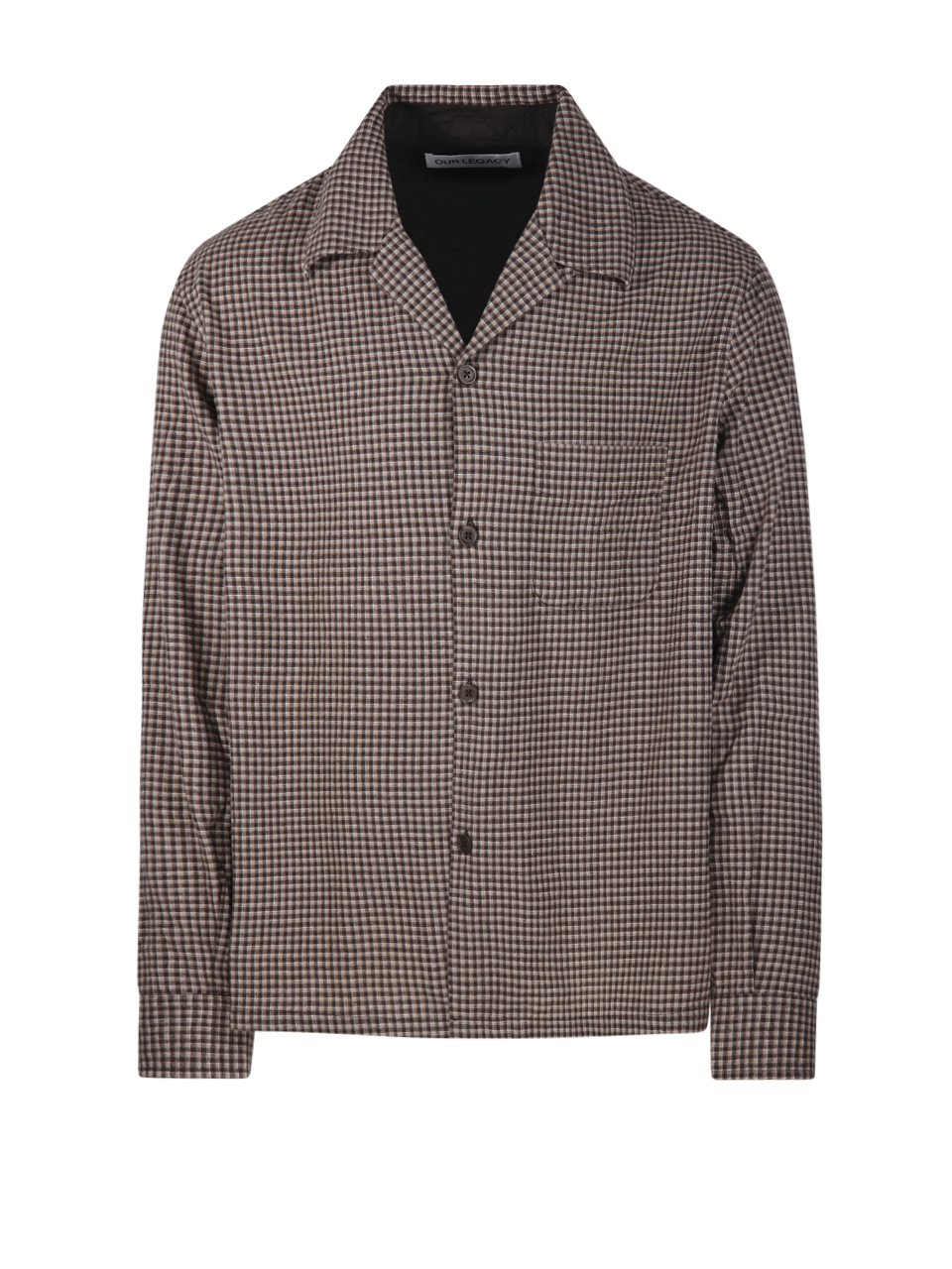 UOMO OUR LEGACY CAMICIA HEUSEN IN COTONE MARRONE