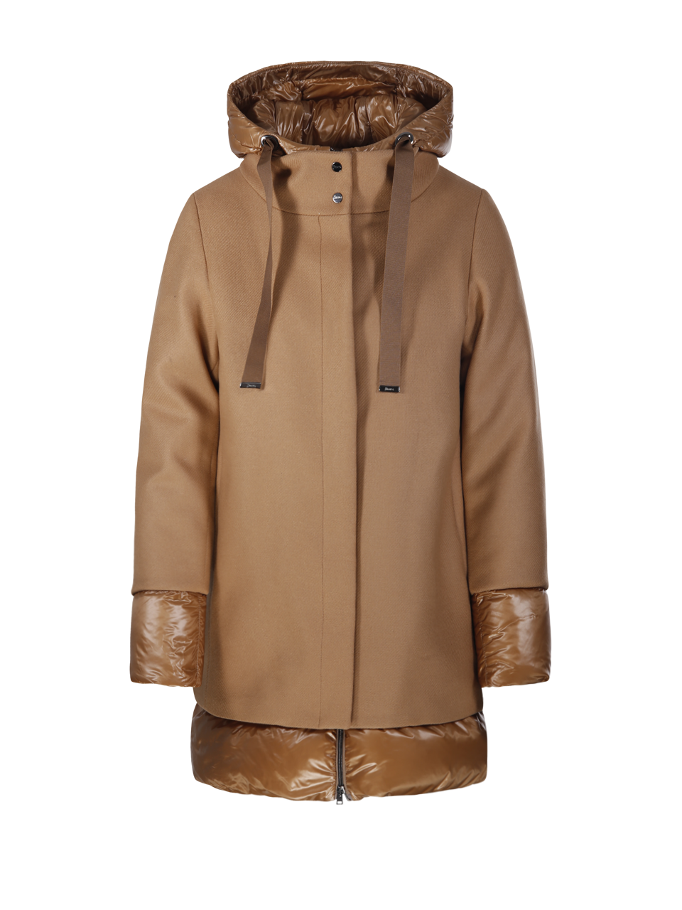 WOMAN HERNO BROWN VIRGIN WOOL DOWN JACKET