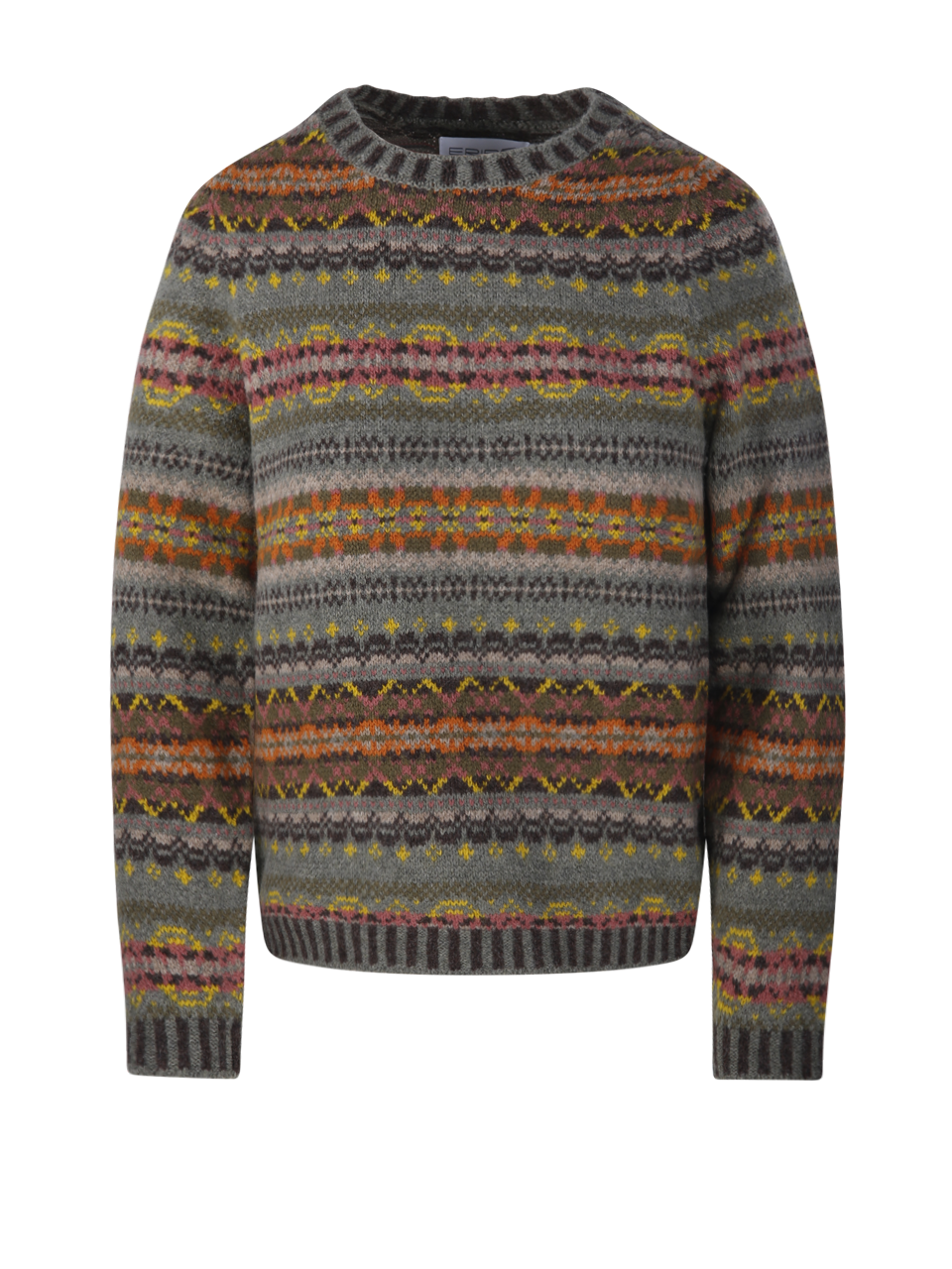 WOMAN ERIBE' MULTICOLOR EXTRAFINE LAMB WOOL KINROSS SWEATER