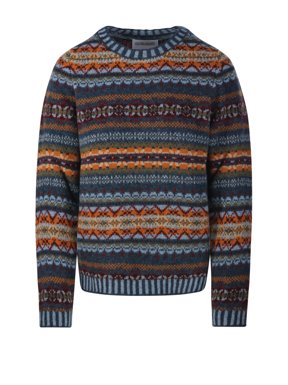 WOMAN ERIBE' MULTICOLOR EXTRAFINE LAMB WOOL KINROSS SWEATER