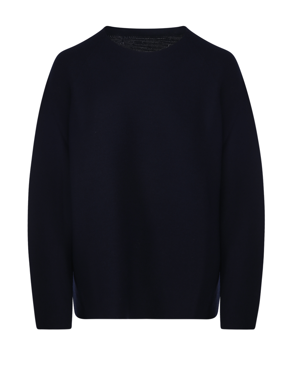 DONNA CANCELLATO UNIFORM MAGLIONE A MANICHE LUNGHE IN LANA MERINO BLU 