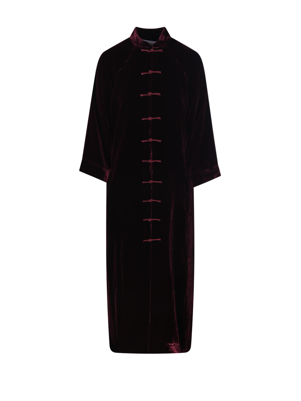 DONNA YALI CAPPOTTO IN VELLUTO BORDEAUX 