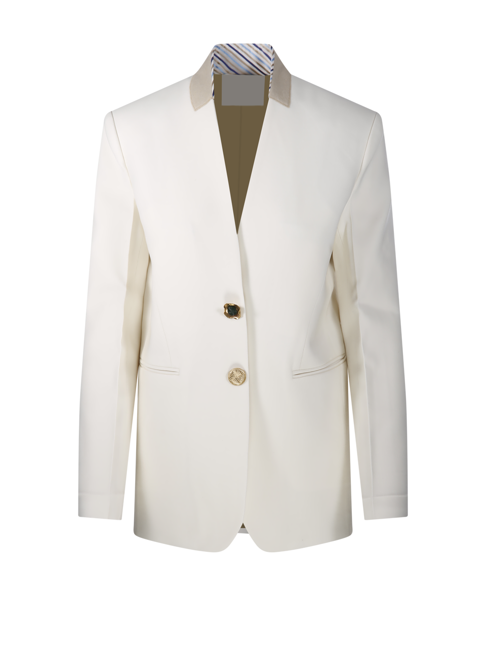 WOMAN DI STAVNITSER WHITE VIRGIN WOOL THE SIGNATURE JACKET