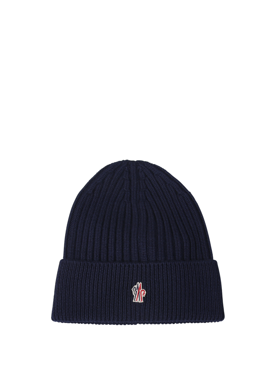 UOMO MONCLER GRENOBLE CAPPELLO IN LANA VERGINE BLU 