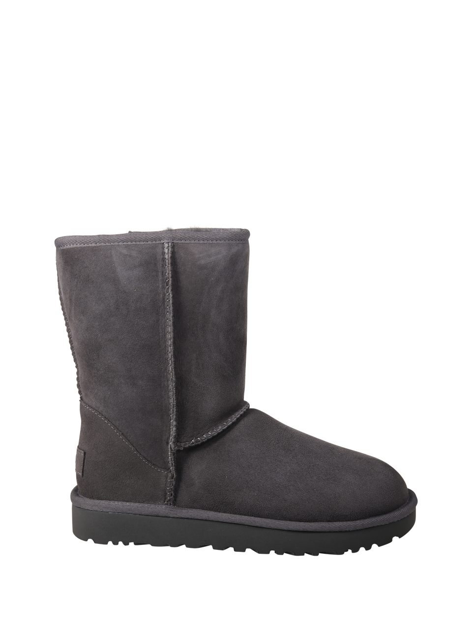 WOMAN UGG GREY LEATHER W CLASSIC SHORT II BOOT