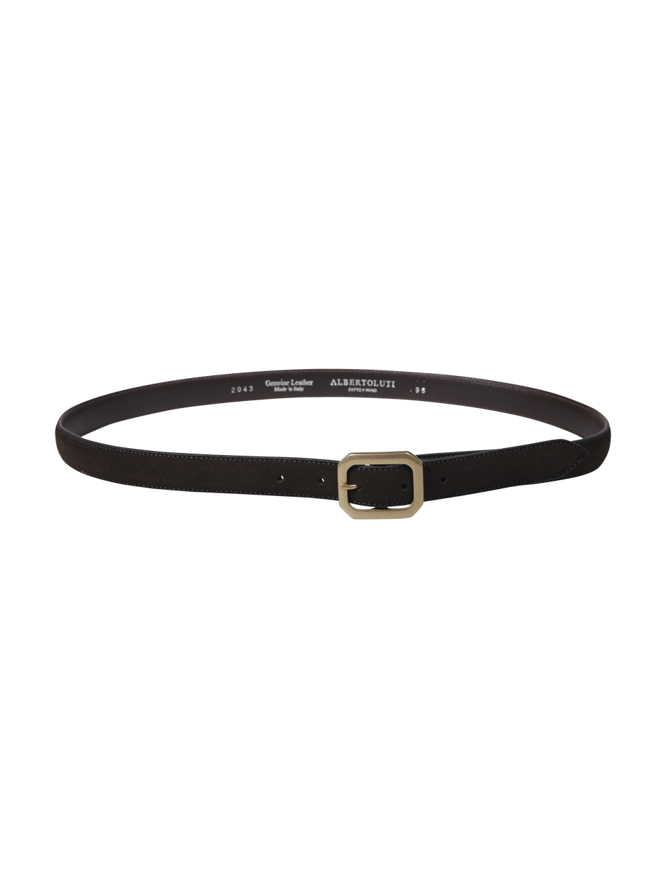 MEN ALBERTO LUTI BROWN SUEDE LEATHER BELT