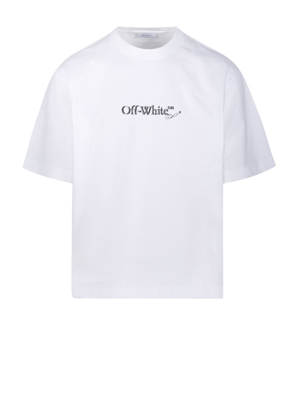 MEN OFF-WHITE WHITE COTTON SCRIBBLE ARR SKATE S/S T-SHIRT