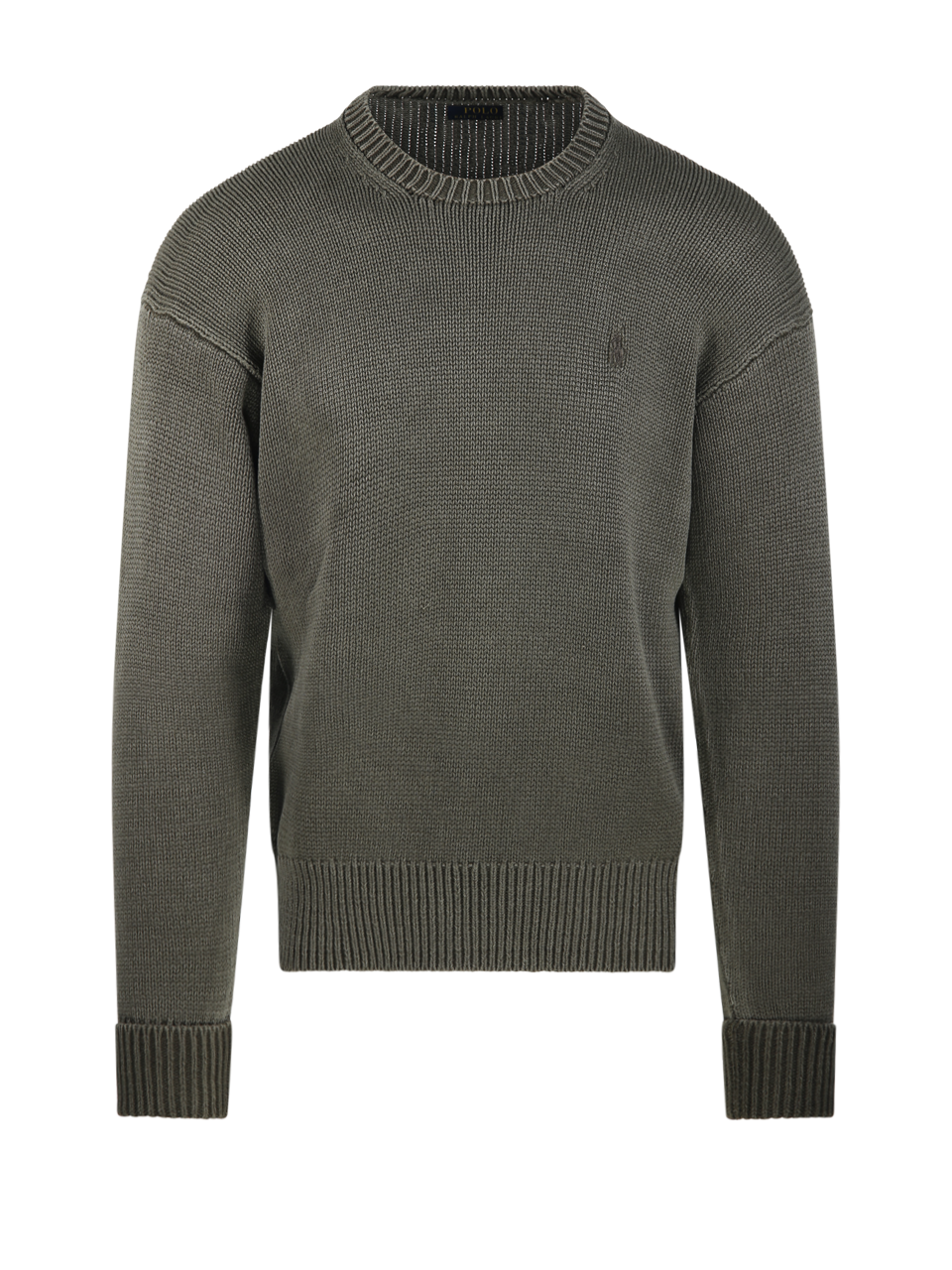 UOMO RALPH LAUREN MAGLIONE GIROCOLLO IN COTONE VERDE