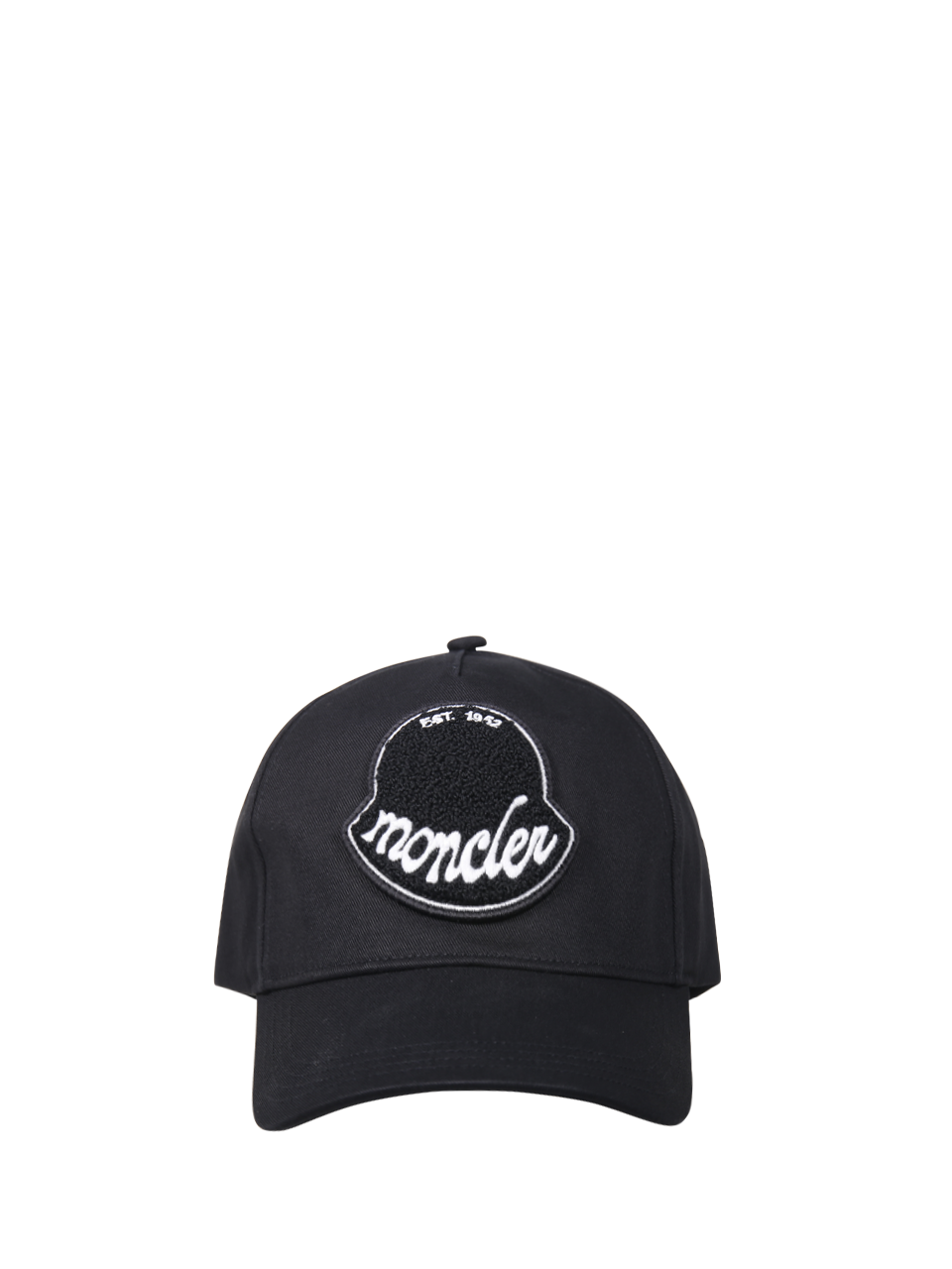 UOMO MONCLER CAPPELLINO DA BASEBALL IN COTONE NERO