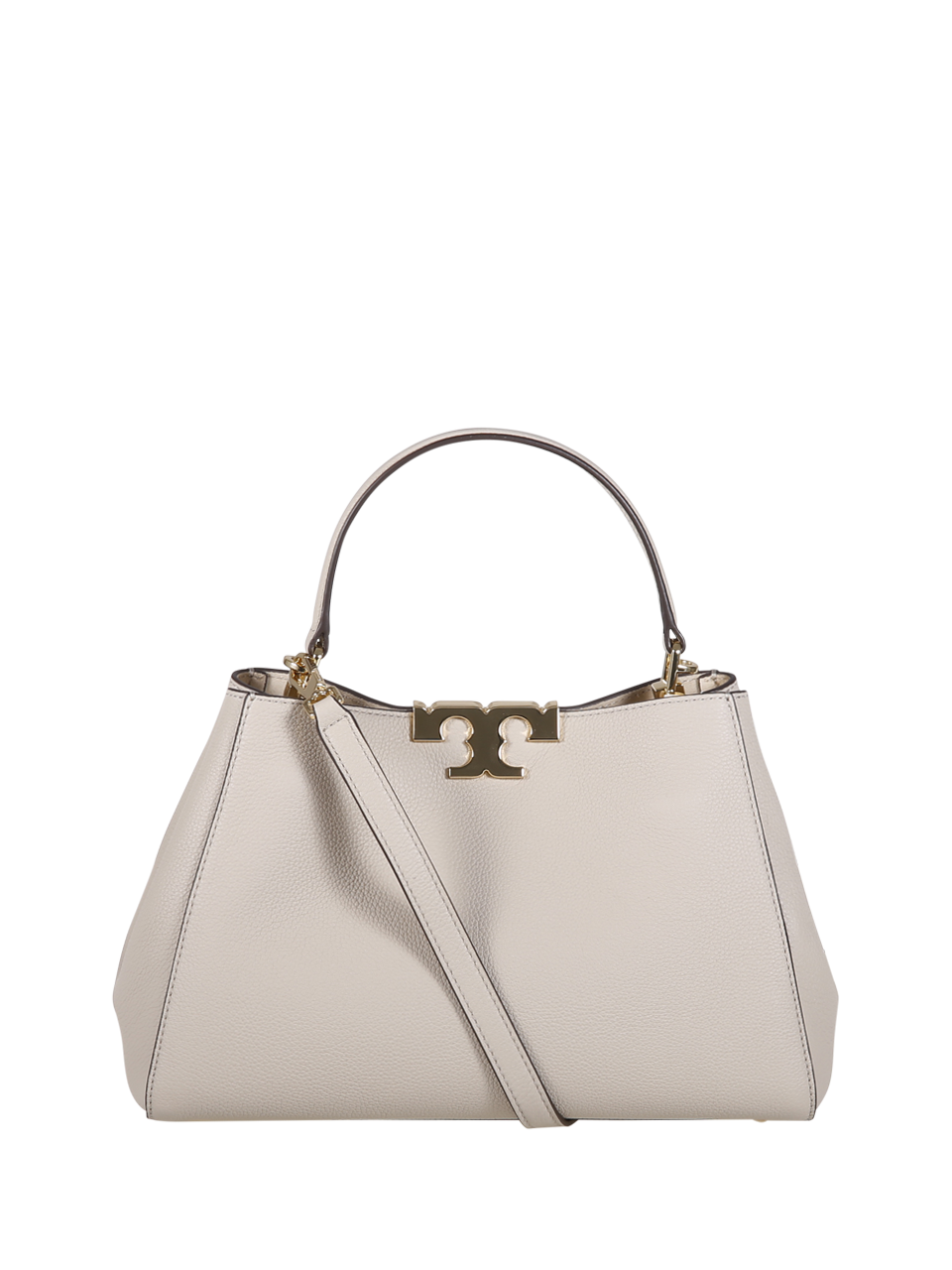 WOMAN TORY BURCH NUDE COW LEATHER ELEANOR PEBBLED MEDIUM SATCHEL