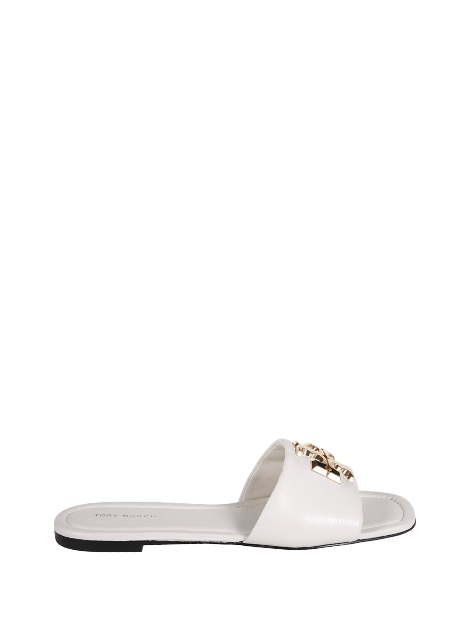 WOMAN TORY BURCH WHITE OVINE LEATHER ELEANOR SLIDE