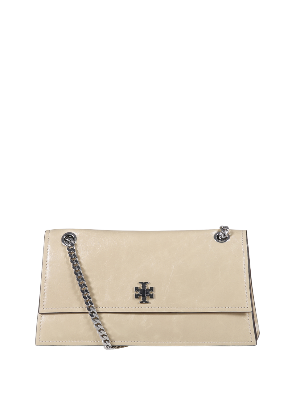 WOMAN TORY BURCH NUDE LAMB LEATHER KIRA TURNLOCK SHOULDER BAG