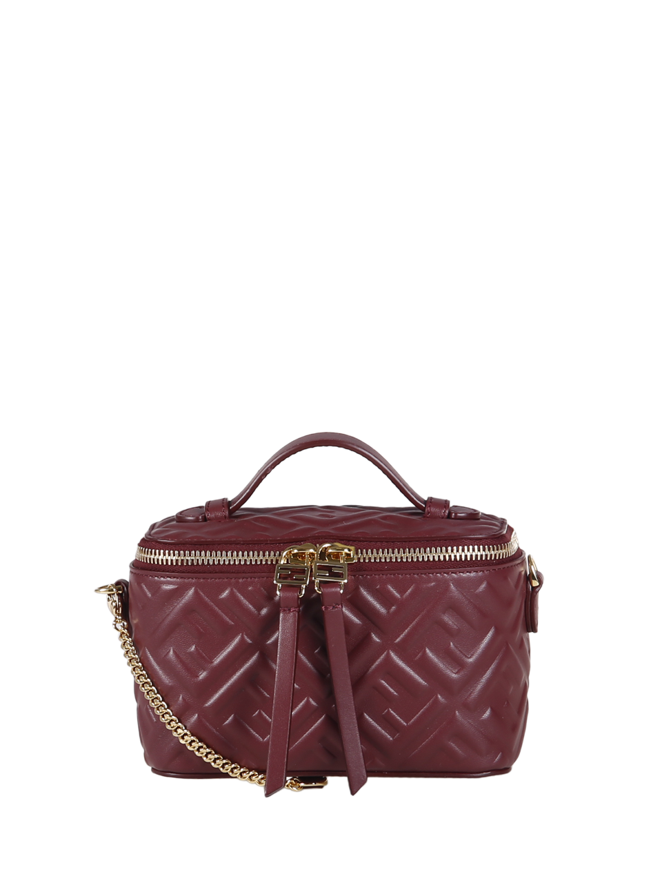 WOMAN FENDI BORDEUAX LAMB LEATHER VANITY BAG