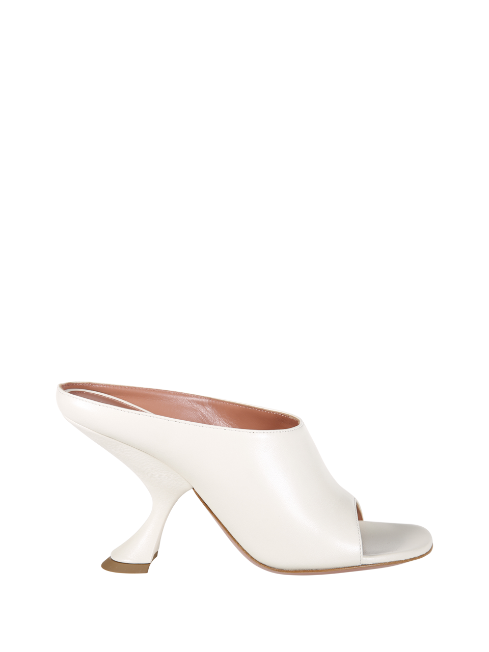 WOMAN AMINA MUADDI WHITE LAMB LEATHER UMA SANDAL 