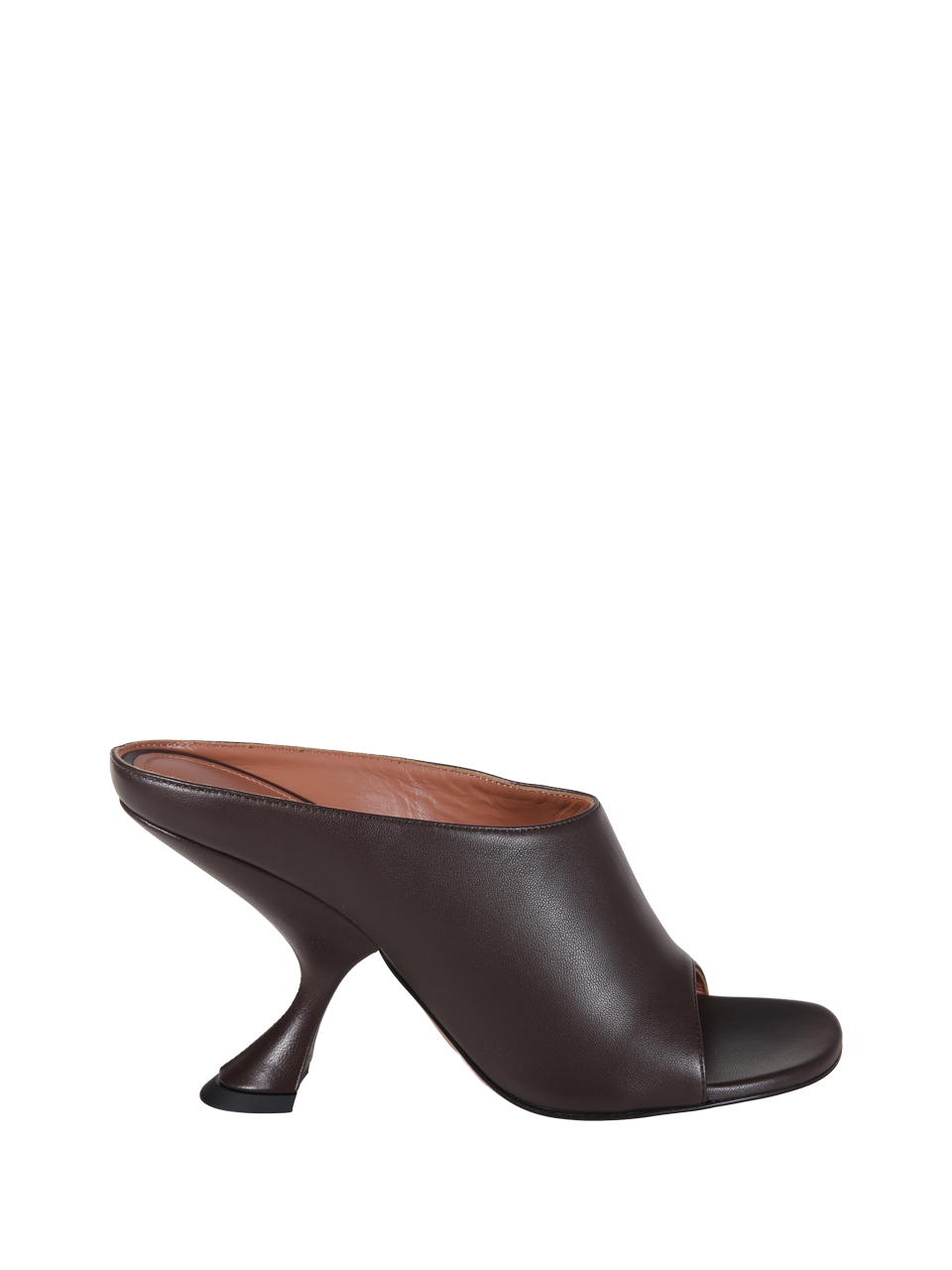 WOMAN AMINA MUADDI BROWN LAMB LEATHER UMA SANDAL 