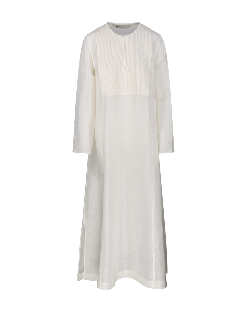 WOMAN TORY BURCH WHITE LINEN PLEATED LINEN CAFTAN