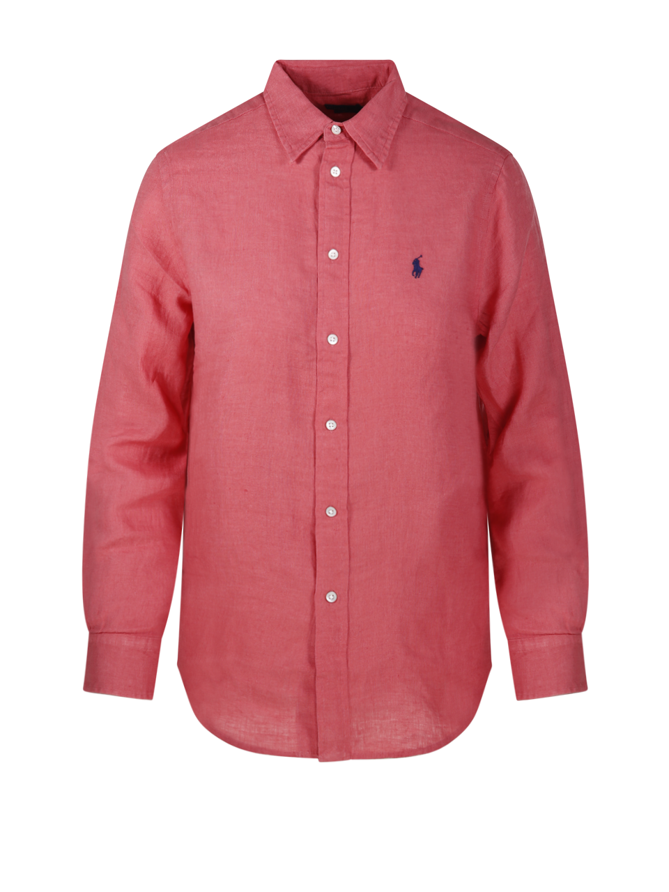WOMAN RALPH LAUREN RED LINEN L/S BUTTON FRONT SHIRT